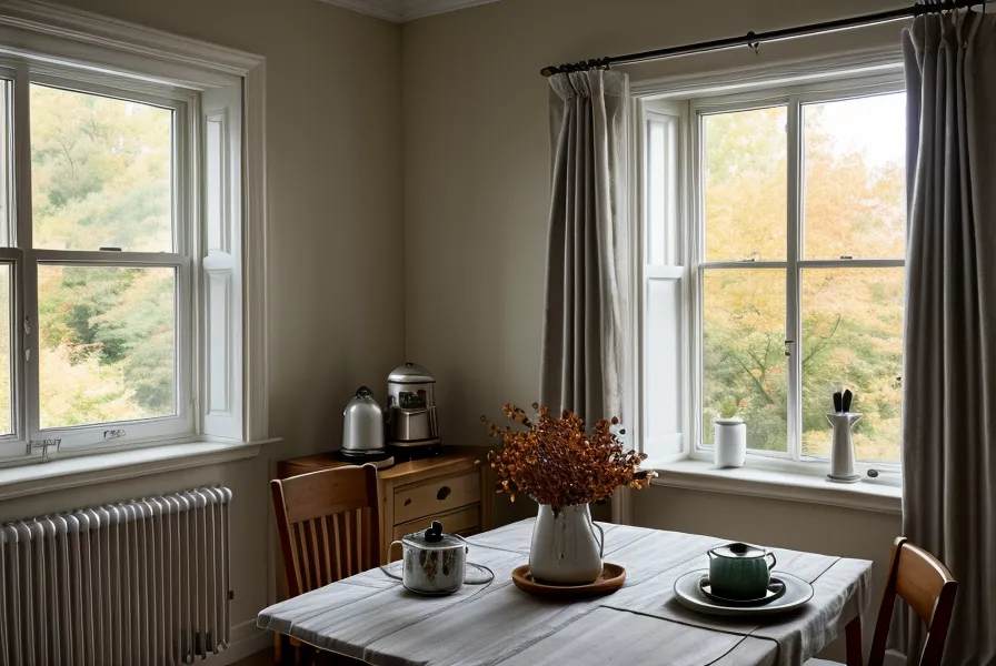 Regnerisches Fenster in Karlsruhe bei Dämmerung mit einer einsamen Kaffeetasse, Sinnbild für die berufliche Neuorientierung nach dem Burnout